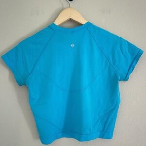 Lululemon Swiftly Tech Cropped Short-Sleeve Shirt 2.0 Turquoise size 8 x-30